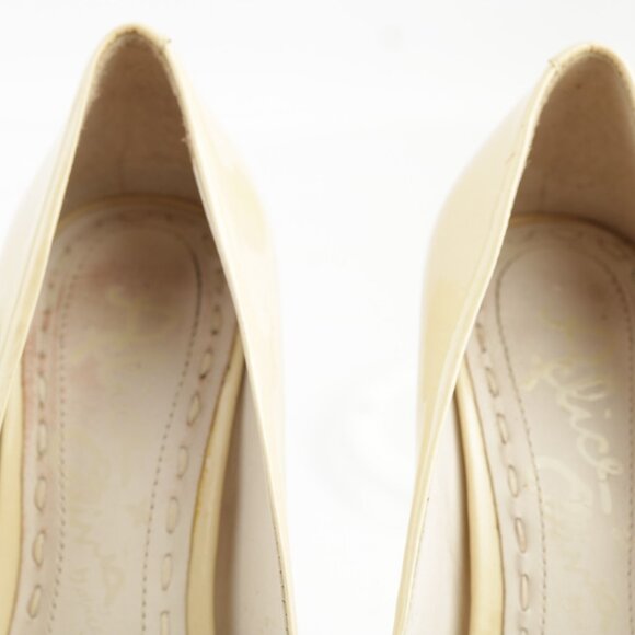 Alice Olivia Womens Laird Pumps Size 36 6 Nude Patent Platform Heel Dress Shoes - Picture 11 of 16
